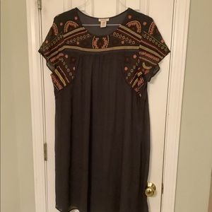 Sundance embroidered Boho dress, size L